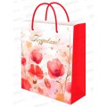 Пакет подарочный MI 26,4х32,7х8см Маки, ППК-7843 *12