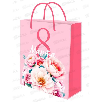 Пакет подарочный MI 26,4х32,7х8см Праздник красоты, ППК-7688 *12