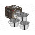 Набор посуды Stone Land SL04-006  6 предметов (2,9 3,9 5,1) нержавеющая сталь