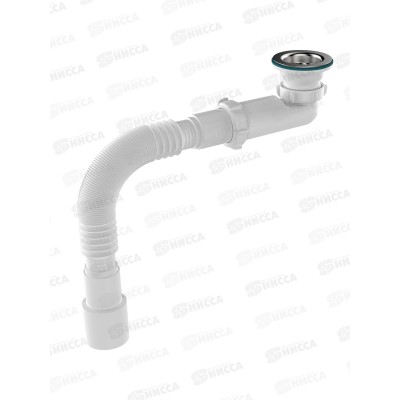 Сифон универсальный низкий 85мм с гт 1 1/2х40/50, V134  *45