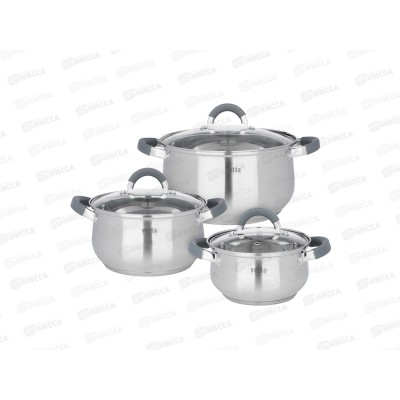 Набор кастрюль 6пр Вена (1,9л+3,6л+6,0л) VETTA 822-298  г