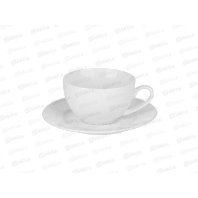 Набор чайный 2пр. Белый рельеф MILLIMI, 230мл, фарфор, 802-541 г