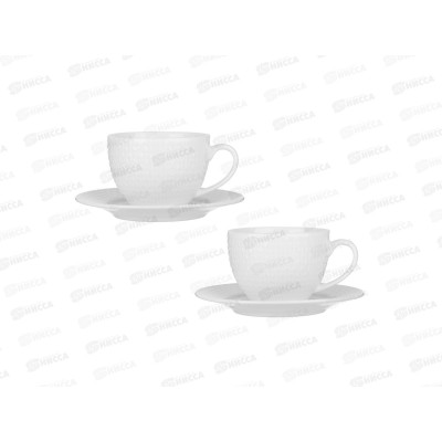 Набор чайный 4пр. ромб белый MILLIMI, 260мл, фарфор, 802-558 г
