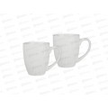 Набор кружек 2шт 380мл, белый рельеф MILLIMI фарфор, 806-209  г