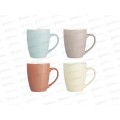 Кружка 350мл Рельеф цветной, фарфор, 4 дизайна, MILLIMI, 806-276   г