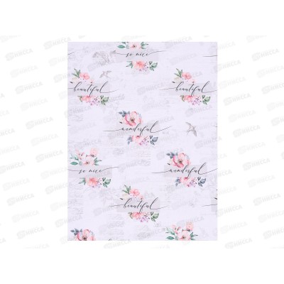Бумага упаковочная крафт &quotНежность&quot, 50*70см *104580547