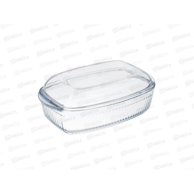 Утятница жаропрочная 4,5л рельеф, стекло 37х22х9см SATOSHI 825-050  г