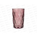 Стакан 350мл MILLIMI стекло, бордовый ромб, 878-638 г Стакан 350мл MILLIMI стекло, бордовый ромб, 878-638 г