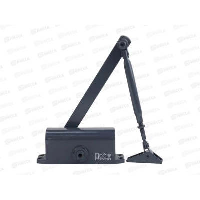 Доводчик дверной DORF Economy до 45кг антрацит, L8222 Доводчик дверной DORF Economy до 45кг антрацит, L8222