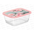 Контейнер 1,5л &quotСад пионов&quot прямоугольный розовый 223151708/04