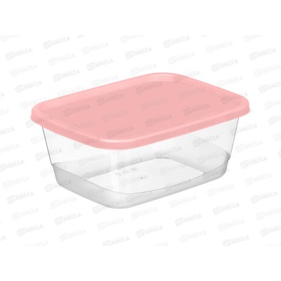 Контейнер д/прод. 0,85л прямоугольный розовый 223152008/04