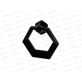 Ручка мебельная кнопка шестиугольник черный (066366)  Ж
