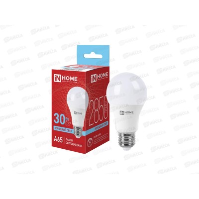 Лампа светодиод. IN HOME LED-A65-VC 30Вт E27 6500К 2250Лм *100