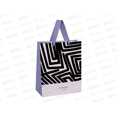 Пакет подарочный 18*23*10см MESHU &quotBlack stripes&quot, MS_66124 *12