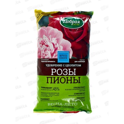 Добрая сила Сухое удобрение Розы-пионы пакет 0,9кг *12