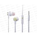Наушники вакуумные AUX разъём с МК 1.2м More choice P42 White Gold *3