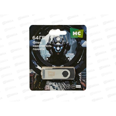 Флеш-карта USB 64Gb 2.0 More Choice MF64-4 Dark Black