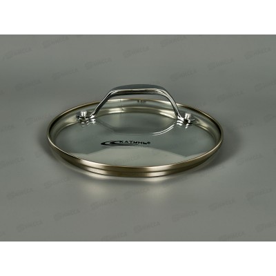 Крышка 16см стекл с мет. ободком и пароотвод КТ-016-РК