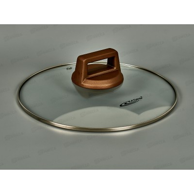 Крышка 24см стекл с мет. ободком и пароотвод КТ-024-РК