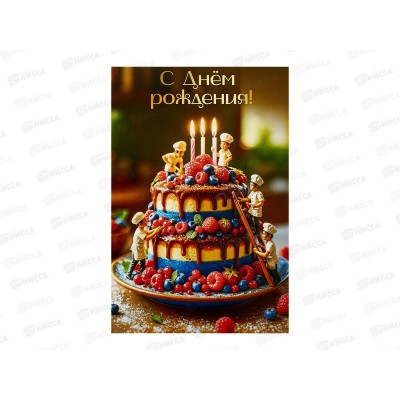 Открытка ЛиС А5 С Днём Рождения, 5.0002324 Открытка ЛиС А5 С Днём Рождения, 5.0002324