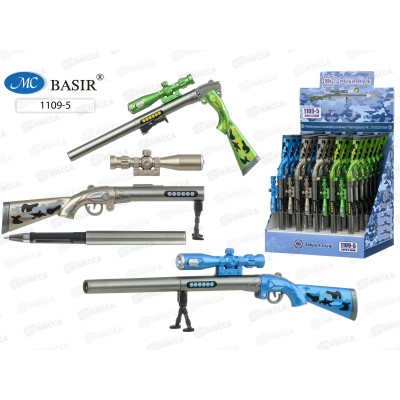 Ручка шариковая BASIR Ружье,асс 1109-5*30