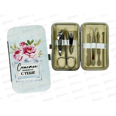 Пилка для ногтей &quotУльтрамарин Цветы&quot металл микс 17см 865-995