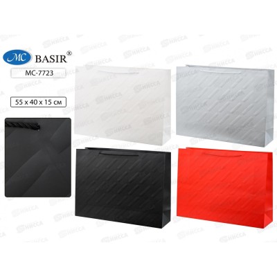 Пакет подароч. бумажный, 55*40*15см, плотн,  асс МС-7723 *20