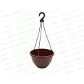 Горшок (Кашпо) подвесной для цветов 4,0л Шоколад с поддоном  ИНТ