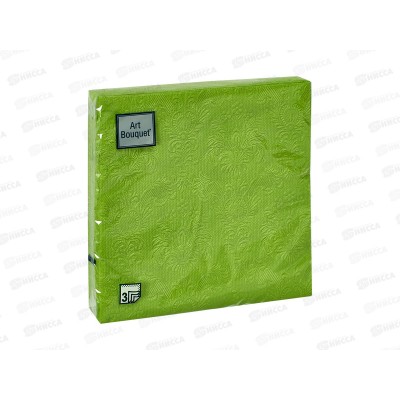 Салфетки 3сл 16л 33*33 Art Bouquet Барокко Светло-зелен,57241*12 Салфетки 3сл 16л 33*33 Art Bouquet Барокко Светло-зелен,57241*12