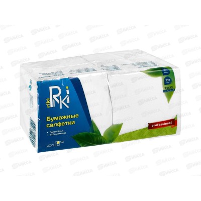 Салфетки RiKi 250л люкс 23*23 белые *20 10305