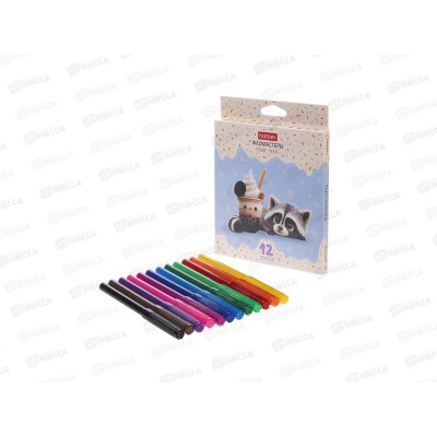 Фломастеры 12цв. Hatber Вот енот, к/у, 093537 *12 Фломастеры 12цв. Hatber Вот енот, к/у, 093537 *12