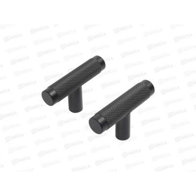 Ручка-кнопка AP2308 2шт. StahlBuro, BL мат.черн *25 763