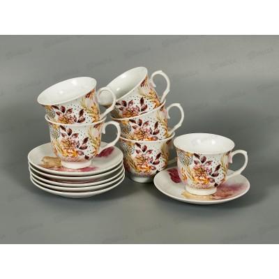 Набор чайный 12пр Блюдце 14см+кружка 240мл в п/у 12-19905 *1/6