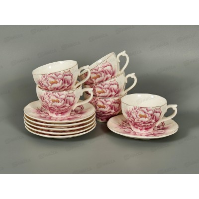 Чайный набор 12пр 6 чашек 220мл+6 блюдец в п/у 12-460 *1/8 Чайный набор 12пр 6 чашек 220мл+6 блюдец в п/у 12-460 *1/8