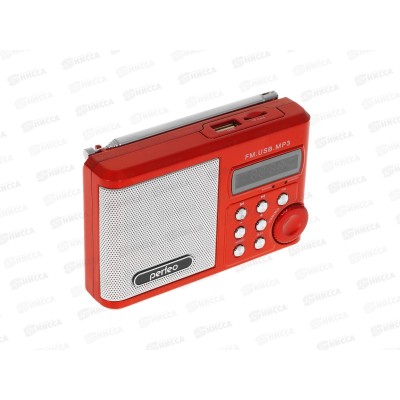 Мини-аудио Perfeo Sound Ranger Next УКВ+FM, MP3, Bluetooth 5.3, 1000мАч, красный,  PF_D0563