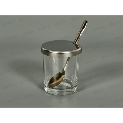 Банка для специй 75мл стекло/нерж с ложкой AST-002-БС-075