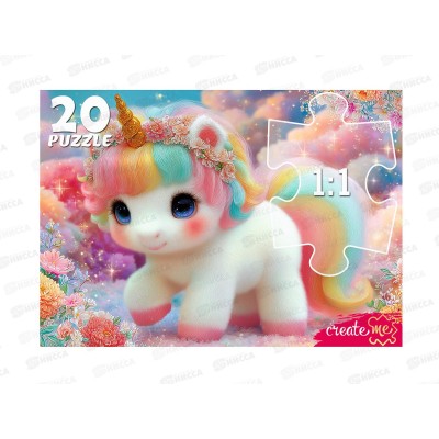 Пазлы-макси. 20 эл. Пушистый единорог, ПУ20-3175 *24
