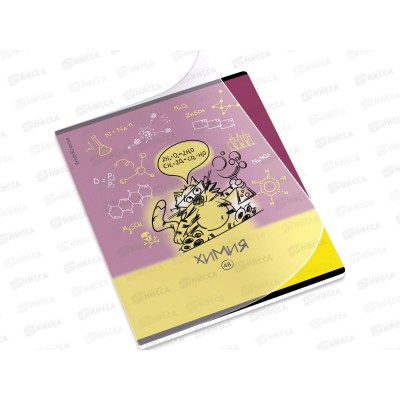 Тетрадь 48л кл. ПОЛИ Котоформулы Химия, пласт.обл. 59509 *5/100