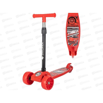 Самокат 3 кол. &quotSweety&quot со складной ручкой, красный, до 30кг, СМК-5772