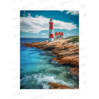 Алмаз. мозаика (класс.) 30х40см Лазурный берег, НД-6377 без подр.