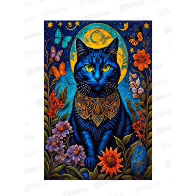 Алмаз. мозаика (блест.) 30х40см Синяя кошка, НД-2707 без подр. Алмаз. мозаика (блест.) 30х40см Синяя кошка, НД-2707 без подр.