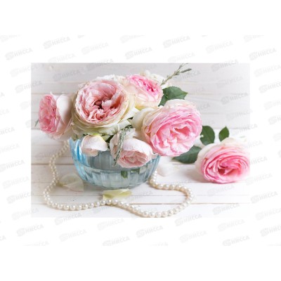 Алмаз. мозаика (класс.) 30х40см Жемчуг и ваза с пионами НД-0415 с подр