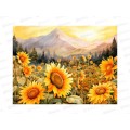 Алмаз. мозаика (класс.) 30х40см Подсолнухи у гор, АЛМ-0075 с подр.