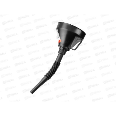 Воронка SKYWAY d-160мм L-145мм с гофрой пластик, сито, разб черная