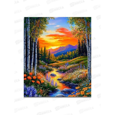 Алмаз. мозаика (класс.) 40х50см Гармония природы, НД-1286 с подр.