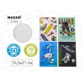 Блокнот 60л MAZARI Д/МАЛЬЧИКОВ 14,5*21см, клетка 4диз.  M-3329 *12
