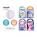 Блокнот 50л MAZARI Котики 13.5*8см греб. 4диз. M-3327 *12