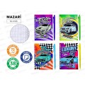 Набор подар  MAZAR Машинки (блокнот 38л+ручка)  М-3195 *60