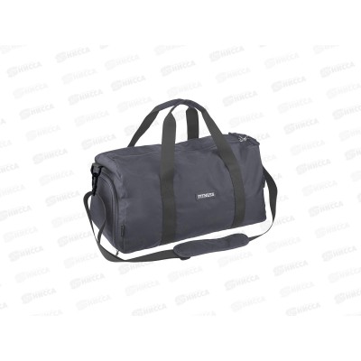 Сумка тканевая спортивная, с ремнем, серая 46*21*23см, СМ-2063