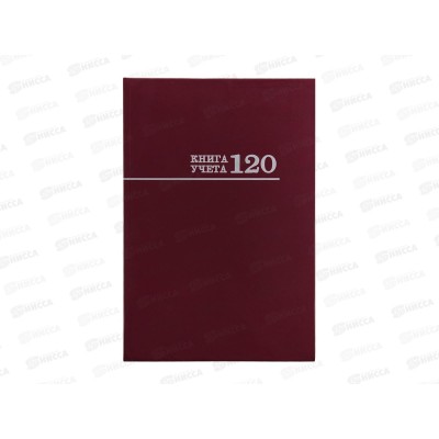 Книга учета ПП 120л клетка Бордо, 200*298, блок-офсет, 120-3025  *20